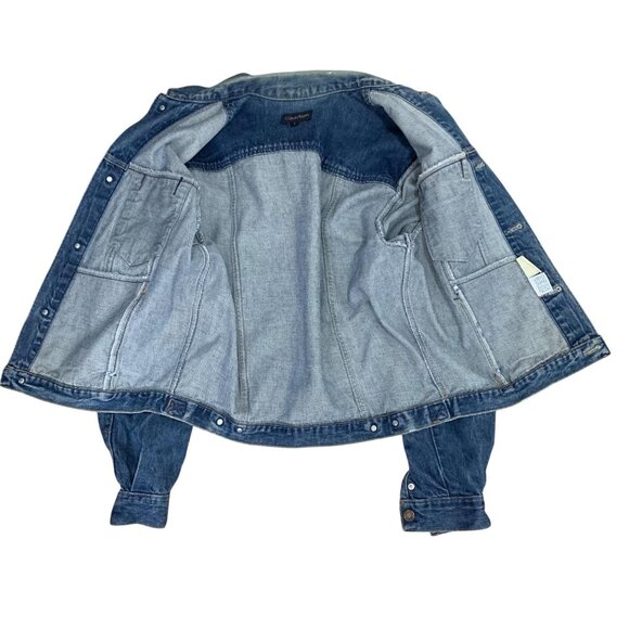 Vintage Calvin Klein Denim Jacket, Medium Wash, Made in USA, Womens SZ L - Picture 4 of 13